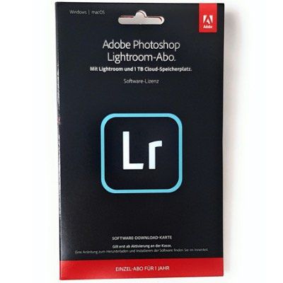 Adobe Lightroom Abo 1TB Cloud für 1 Jahr für PC oder Mac als KeyCard für 37,99€ (statt 49€)