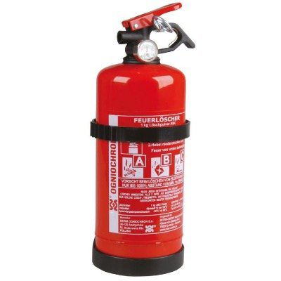 Unitec Feuerlöscher für KFZ (1kg, ABC Pulver, mit Druckhebelventil, nachfüllbar) für 15,69€ (statt 26€)