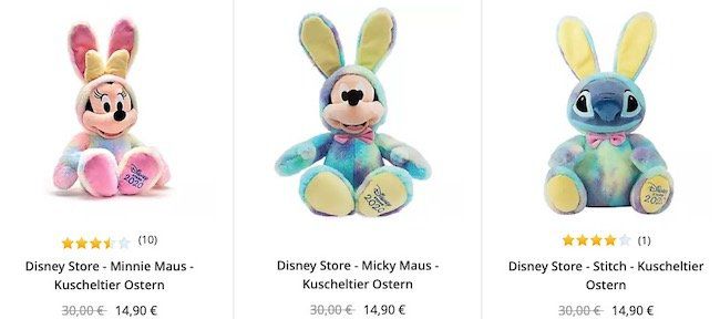 Disney Oster Kuscheltiere für 18,80€ (statt 30€)