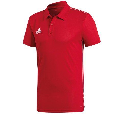 adidas Core 18 ClimaLite Poloshirt in Rot bis 3XL für 11,74€ (statt 17€)