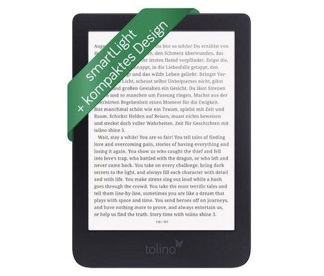 tolino shine 3 eBook Reader für 89€ (statt 99€)