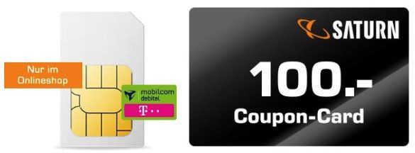 Knaller: 🔥 Telekom Datenflat mit 15GB LTE 150 Mbit für 9,99€ mtl.   dazu 100€ Saturn Gutschein