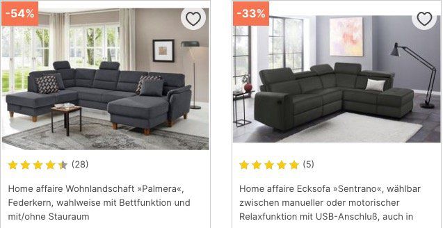 Cnouch: 20% Rabatt auf Möbel der Marke Home affaire + keine Versandkosten