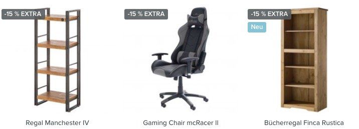 home24: 15% Rabatt auf Home Office und Garten Produkte   z.B. Gaming Stuhl DX Racer V2 für 237€ (statt 319€)