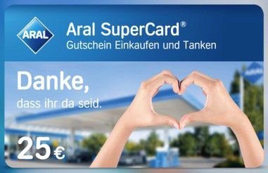 Vorbei! 25€ Aral SuperCard gratis für Pflegekräfte