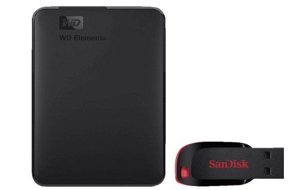 WD Elements Portable 1TB USB 3.0 + SanDisk CruzerBlade 32GB für 44,99€ (statt 53€)