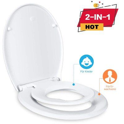 Dalmo Toiletten Sitz für Erwachsene und Kinder mit Absenkautomatik aus Duroplast für 26,99€ (statt 40€)
