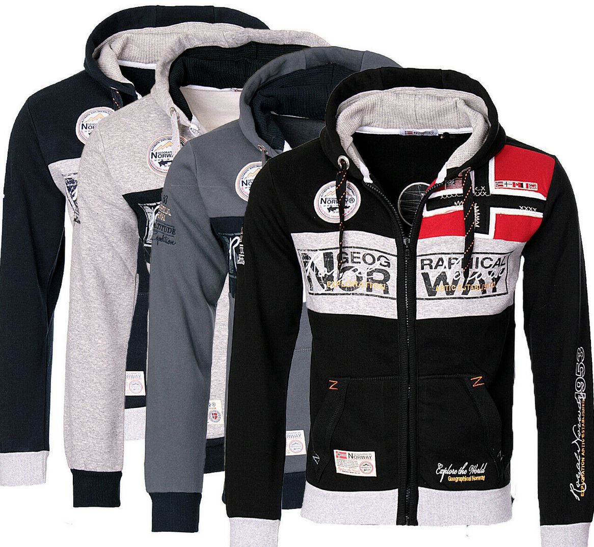 Geographical Norway Flyer Me Herren Sweat Jacke für 37,90€ (statt 46€)