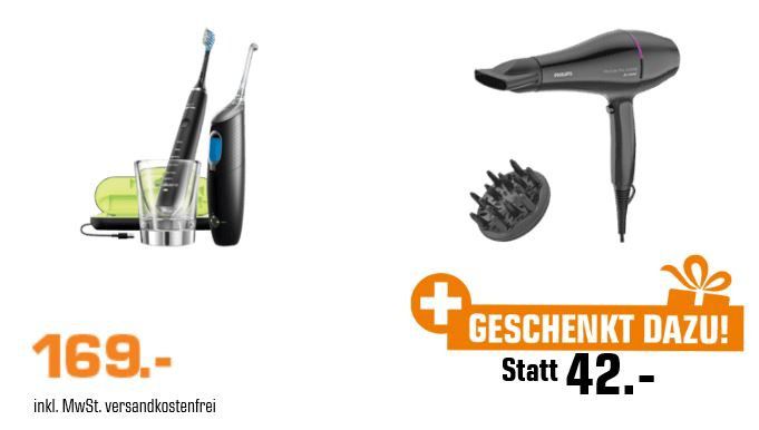 🔥 Philips HX 8492/03 + Airfloss Zahnpflege Set + Philips Drycare Haartrockner für 169€ (statt 242€)