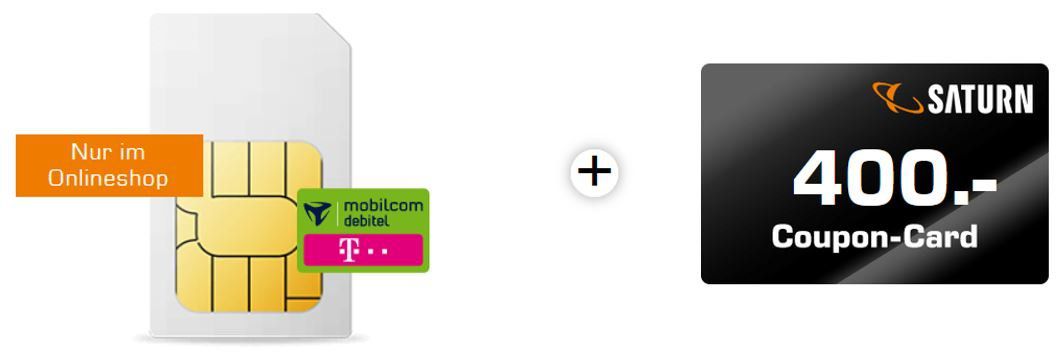 Telekom AllNet & SMS Flat + 18GB LTE für rechn. 20,32€ mtl. dank 400€ Coupon (Saturn)