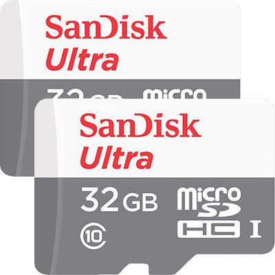 2x SanDisk Ultra microSDHC 32GB Class 10 Speicherkarte für 8,99€ (statt 18€)