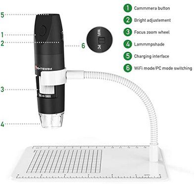 USB WLAN Mikroskop mit 1000 facher Vergrößerung & APP für 23,34€ (statt 39€)