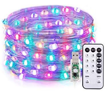 TaoTronics 10m RGB Lichterkette mit 100 LEDs & Fernbedienung für 6,50€   Prime