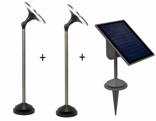 2x LUTEC SUN CONNEC LED Außen Solarleuchten Kiwa + Solarpanel für 33,90€ (statt 158€)