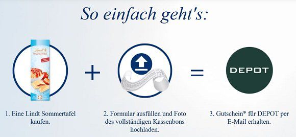 Kauf eine Lindt Sommertafel und erhalte einen Depot Gutschein gratis