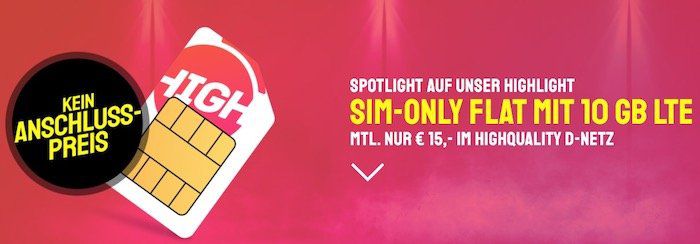 Telekom Flat von Sparhandy mit 10GB LTE für nur 15€ mtl. + keine Anschlussgebühr