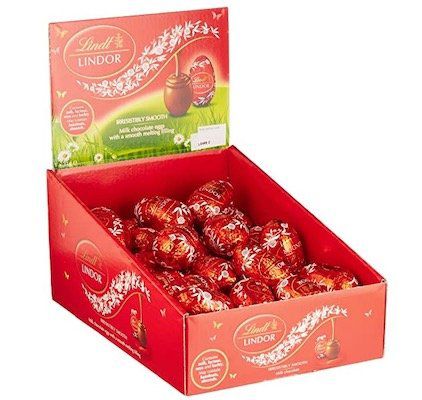 Ausverkauft! 48 Lindor Eier aus Vollmilch Chocolade (1,5kg!) ab 19,99€ (statt 35€)