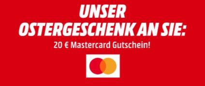 Media Markt: ab 50€ mit Mastercard zahlen und 20€ Coupon gratis dazu