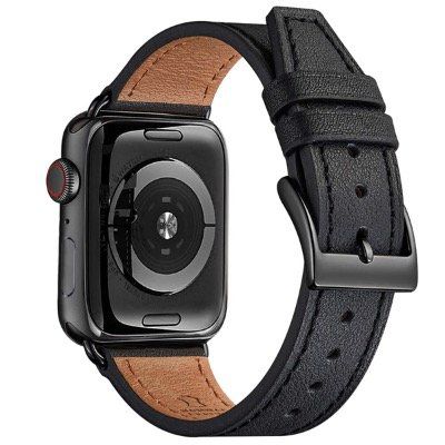 POIUY verstellbares Echt Lederband für alle Apple Watches 38mm bis 44mm für 8€ (statt 20€)   Prime