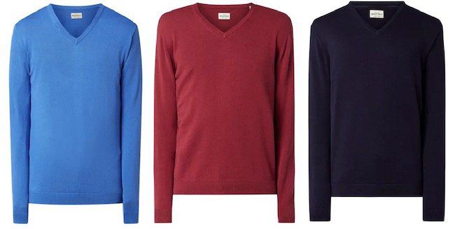 Montego Pullover aus Baumwolle mit V Ausschnitt für 6,99€ (statt 20€)