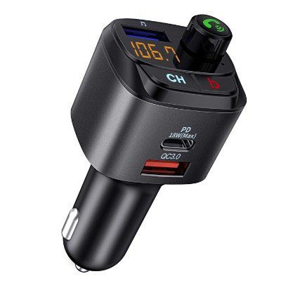 COULAX Bluetooth 5.0 FM Transmitter inkl. Dual USB Schnellladegerät und Freisprechen für 8,99€ (statt 18€)