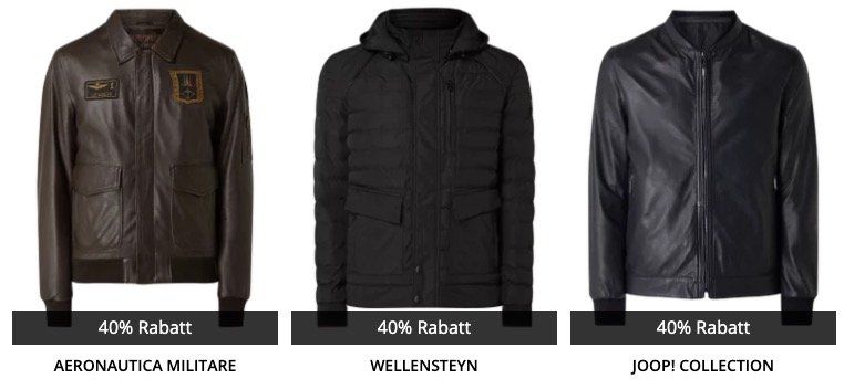 Knaller 🔥 40% Rabatt auf Jacken & Pullover bei Peek & Cloppenburg*   z.B. BOSS Daunen Steppjacke für 149,99€ (statt 250€)