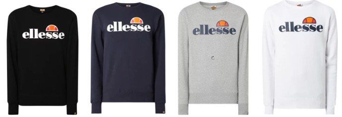 ellesse Sweatshirt mit gummiertem Logo Print in verschiedenen Farben für 29,99€ (statt 42€)