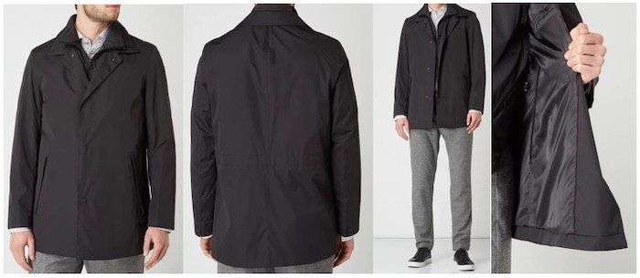 HUGO BOSS RegularFit Jacke Barelto mit Reißverschlussblende in Schwarz für 209,99€ (statt 297€)