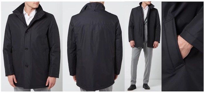 BOSS Kurzmantel Caylen3 mit Stehkragen in Marineblau oder Schwarz für 183,99€ (vorher 400€)