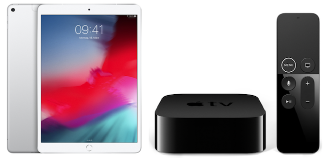 Ausverkauft! Apple iPad Air (2019) 256GB LTE + Apple TV 4K 32GB für 699€ (statt 998€)