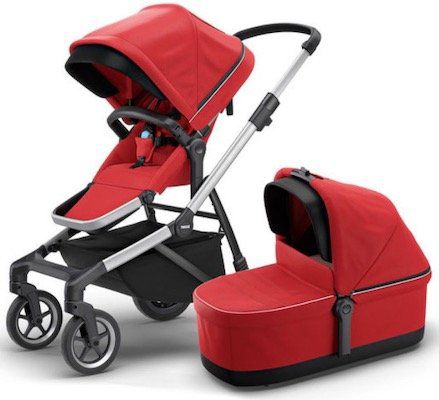 Thule Sleek Kombikinderwagen mit Babywanne in Rot für 573,29€ (statt 995€)