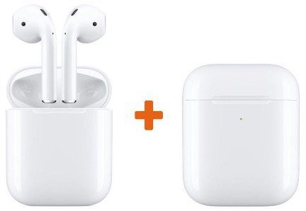 Apple AirPods 2 (2. Gen) mit zusätzlichem kabellosen Ladecase für 175,89€ (statt 203€)