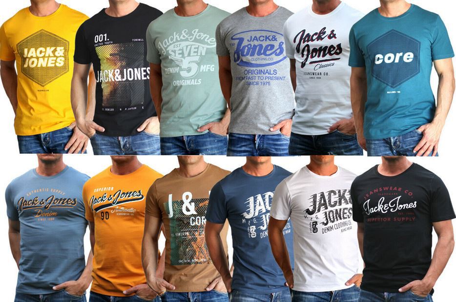 Jack & Jones Herren T Shirts Restgrößen bis 3XL für je 8,99€ (statt 13€)