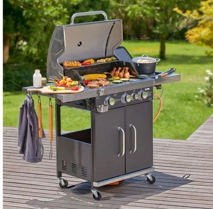 Tepro Gasgrill 3 flammig mit 4 Garzonen und Edelstahlhaube mit Thermometer ab 258,95€ (statt 371€)