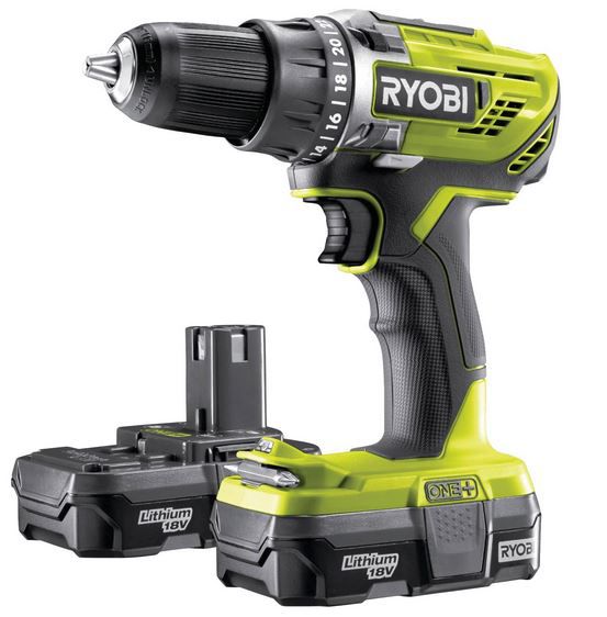 Ryobi R18DD3 ONE+ Akkuschrauber mit 2 Akkus 18V für 99€ (statt 140€)