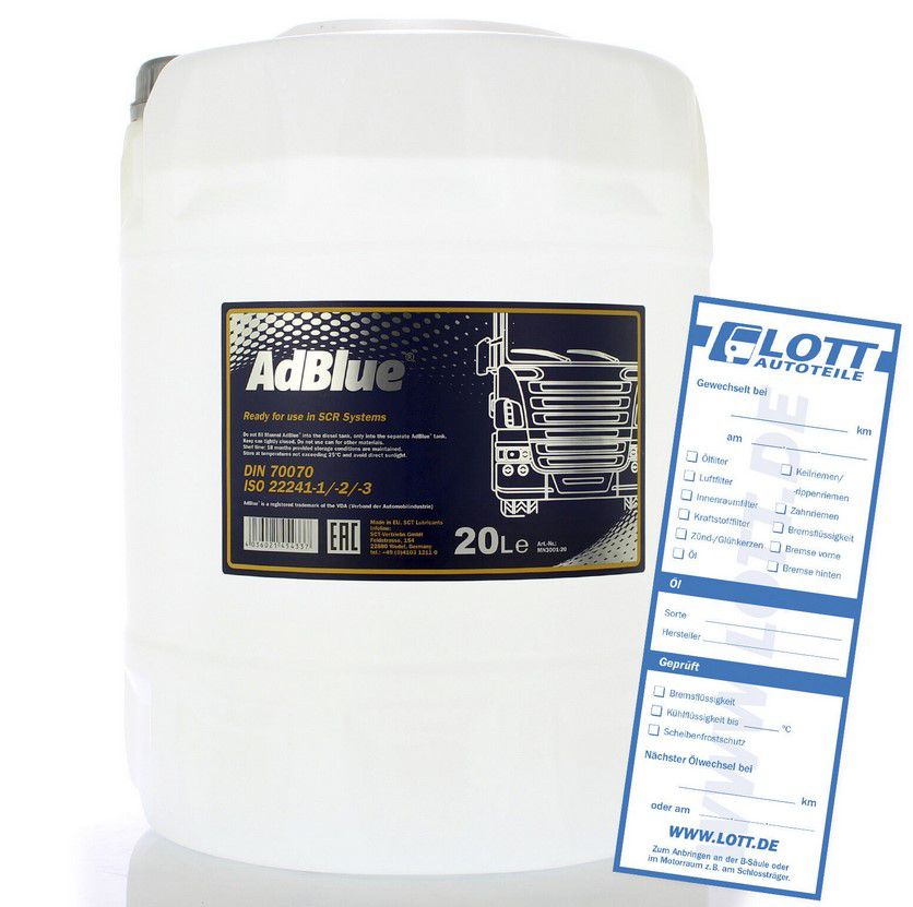 20l Mannol AdBlue Harnstofflösung für Dieselmotoren für 18,89€ (statt 21€)