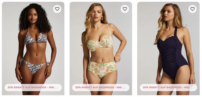 👙 30% Rabatt auf Bademode bei Hunkemöller (ab 30€)