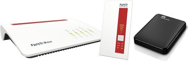 AVM FRITZ!Box 7590 + 1750 Repeater +WD Elements mit 1TB für 239€ (statt 316€)