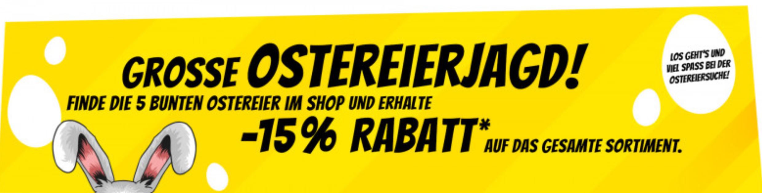 Endet heute: SportSpar Ostereier Jagd mit 15% Rabatt auf das komplette Sprtiment