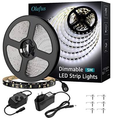 5m LED Streifen (warmweiß) mit 300 LEDs inkl. Controller & Netzteil für 5,29€