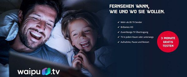 Drei Monate waipu.tv Comfort für Mobilcom Debitel Kunden kostenlos (statt ca. 15€)