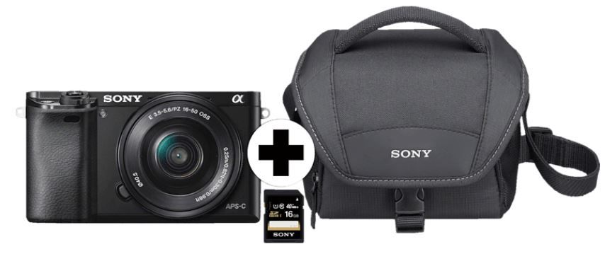 Media Markt Preishammer Aktion: z.B. SONY Alpha 6000 KIT Bundle für 399€ (statt 445€)