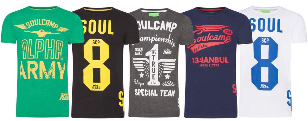Soulcamp Herren T Shirts für je 9,95€ (statt 15€)