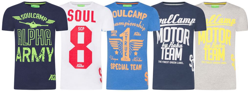 Soulcamp Herren T Shirts für je 9,95€ (statt 15€)