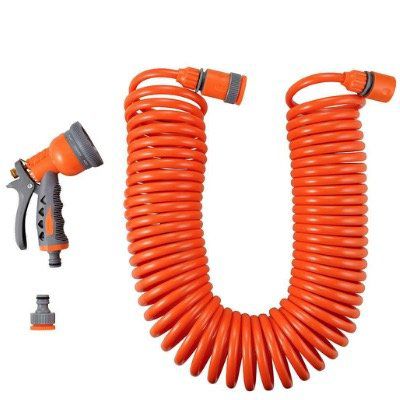 FUXTEC Spiralschlauch FX SPS1 15 Meter mit Wasserstopp und Multifunktionsbrause für 15,99€ (statt 20€)