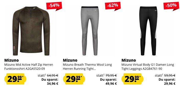 Mizuno Sport Sale bei SportSpar + 5€ Gutschein ab 60€   z.B. Mizuno Sala Club 2 Indoor Fußballschuhe ab 25,99€