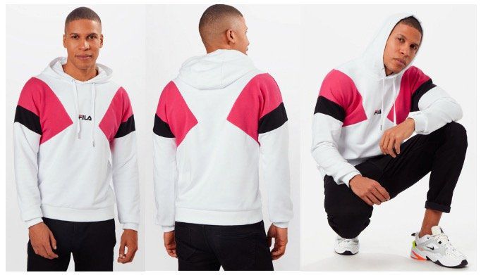 FILA Sweatshirt Bade in Pink Schwarz Weiß mit Kapuze für 29,94€ (statt 64€)