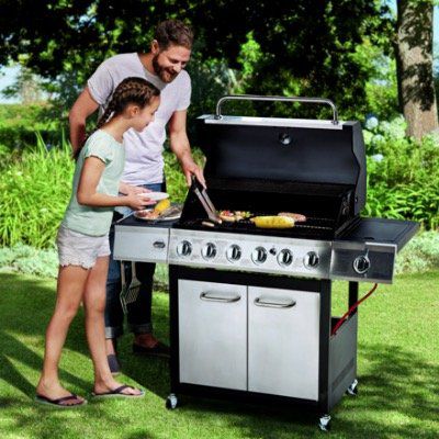 Kamino BBQ Gasgrillwagen Tennessee mit 6 Edelstahl Brennern und Seitenbrenner für 319,94€ (statt 490€)