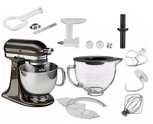 Vorbei! KitchenAid Artisan 5KSM150EBZ + Fleischwolf + Glasschüssel + Zubehör für 384,30€ (statt 549€)