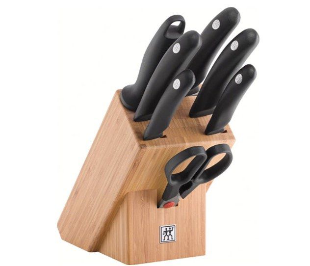 Zwilling Style Bambus Messerblock mit 6 Messern + Schere für 69,99€ (statt 90€)
